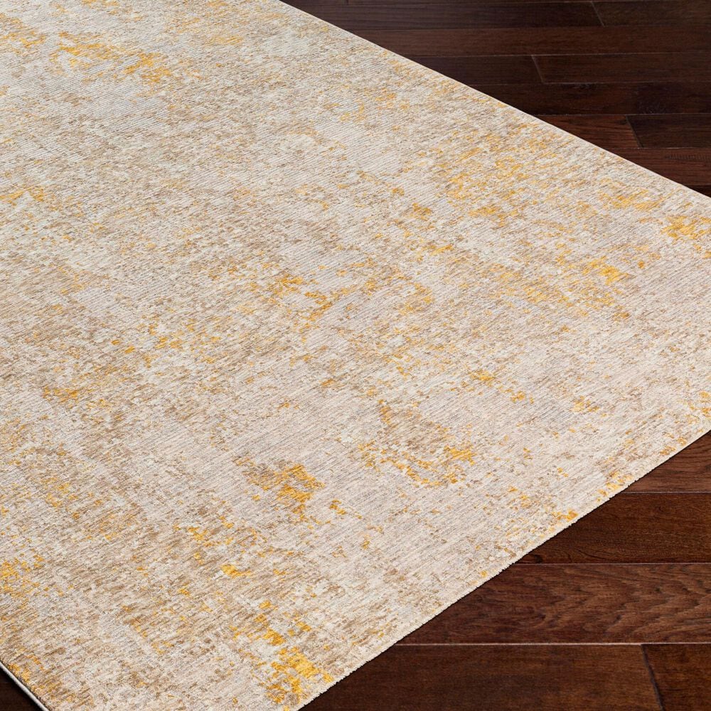 Surya Reina Light Gray, Light Brown, Medium Gray, Mustard and Tan 6&#39;7&quot; x 9&#39;6&quot; Area Rug, , large