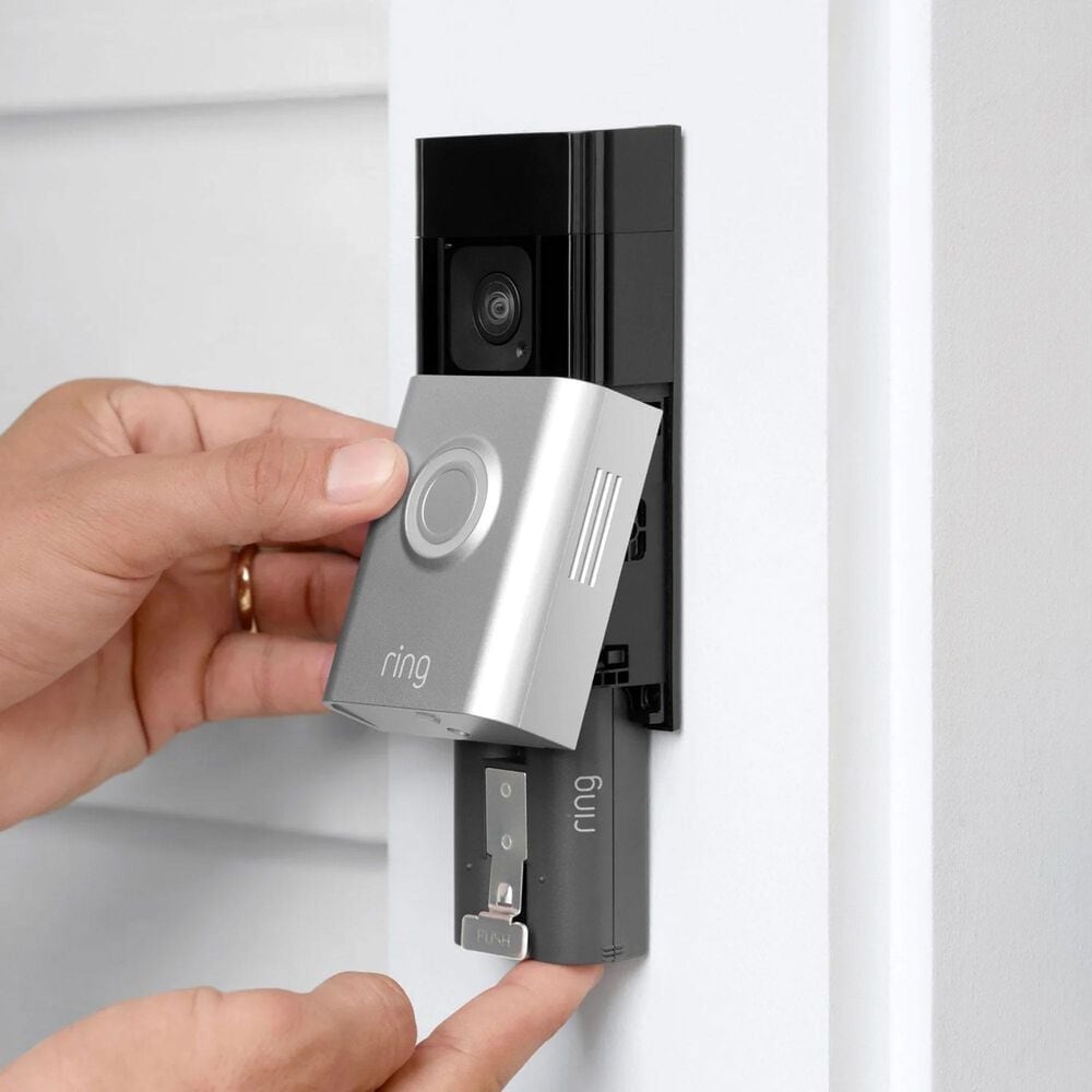 Ring Battery Doorbell Plus Smart Wifi Video Doorbell  Battery Operated with Head-to-Toe View
- Satin Nickel, , large