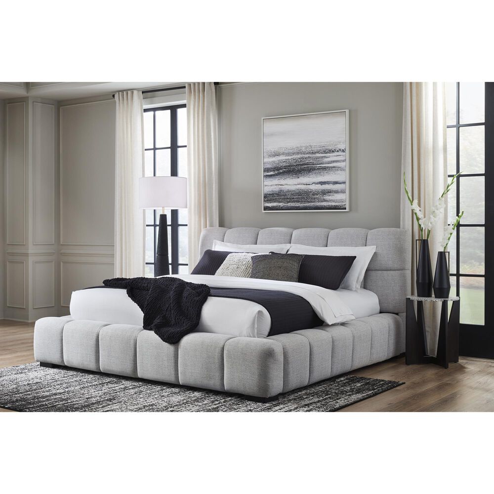 Ashley Grendusk Queen Upholstered Bed in Light Gray, , large