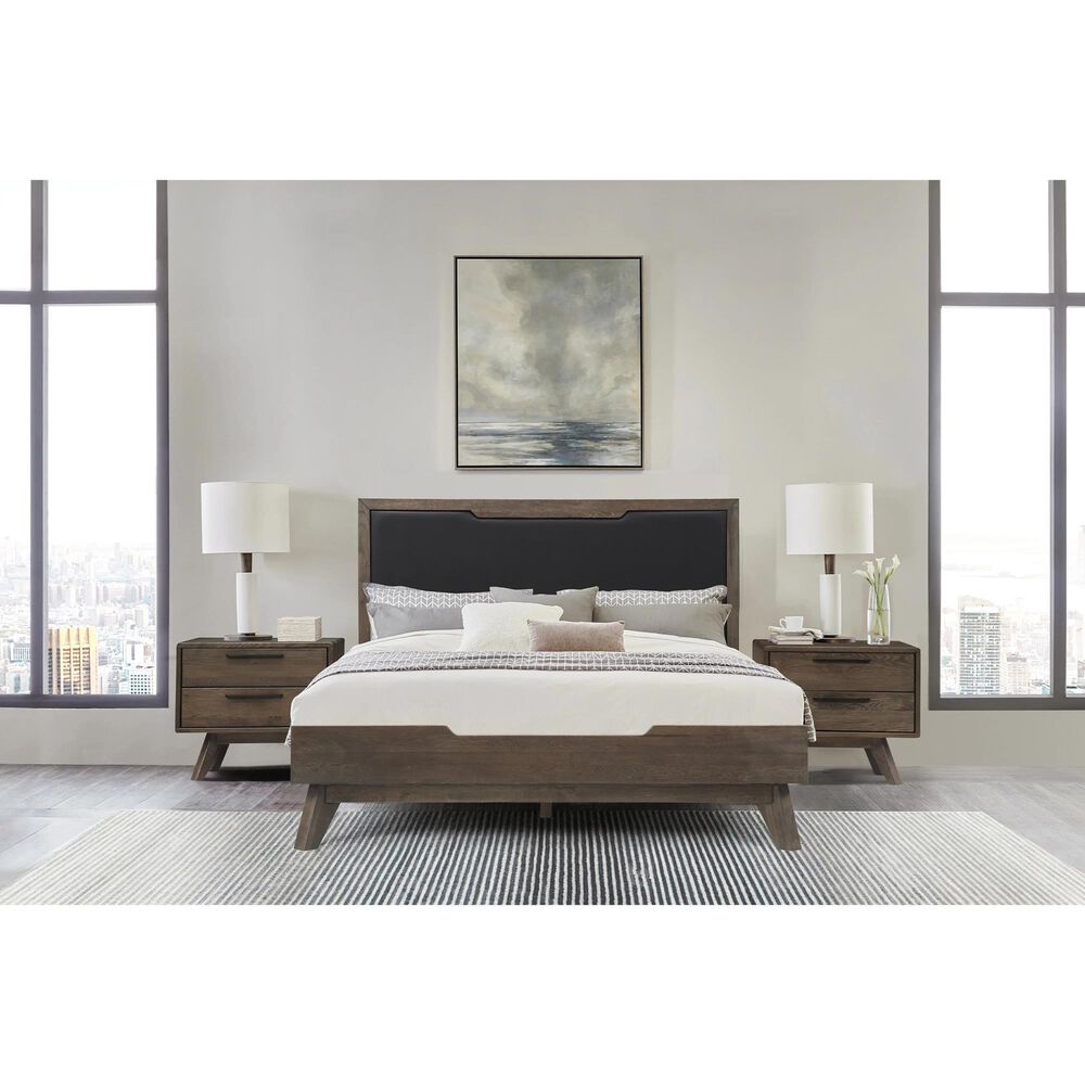 Blue River Astoria Queen Platform Bed in Dark Brown, , large