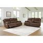 Ashley VonRyan Power Reclining Sofa with Adjustable Headrest in Tobacco, , large