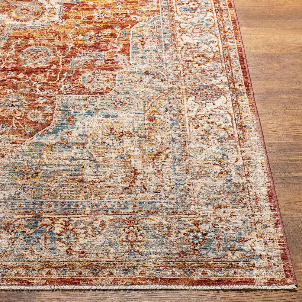 Surya Aspendos 9&#39; x 12&#39;2&quot; Rust, Denim, Ice Blue, Cream, Mustard, Black and Light Gray Area Rug, , large