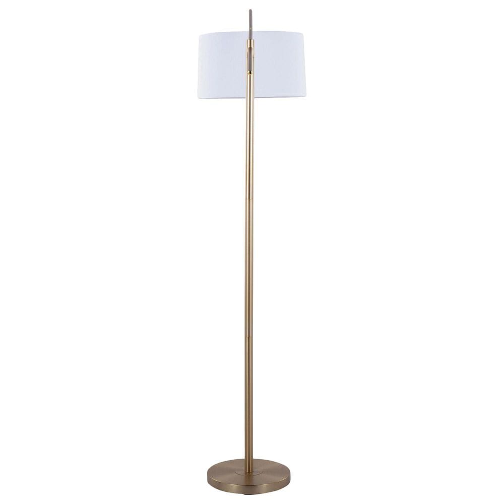 Grandview Gallery Casper 69&quot; Metal Floor Lamp in Gold, , large