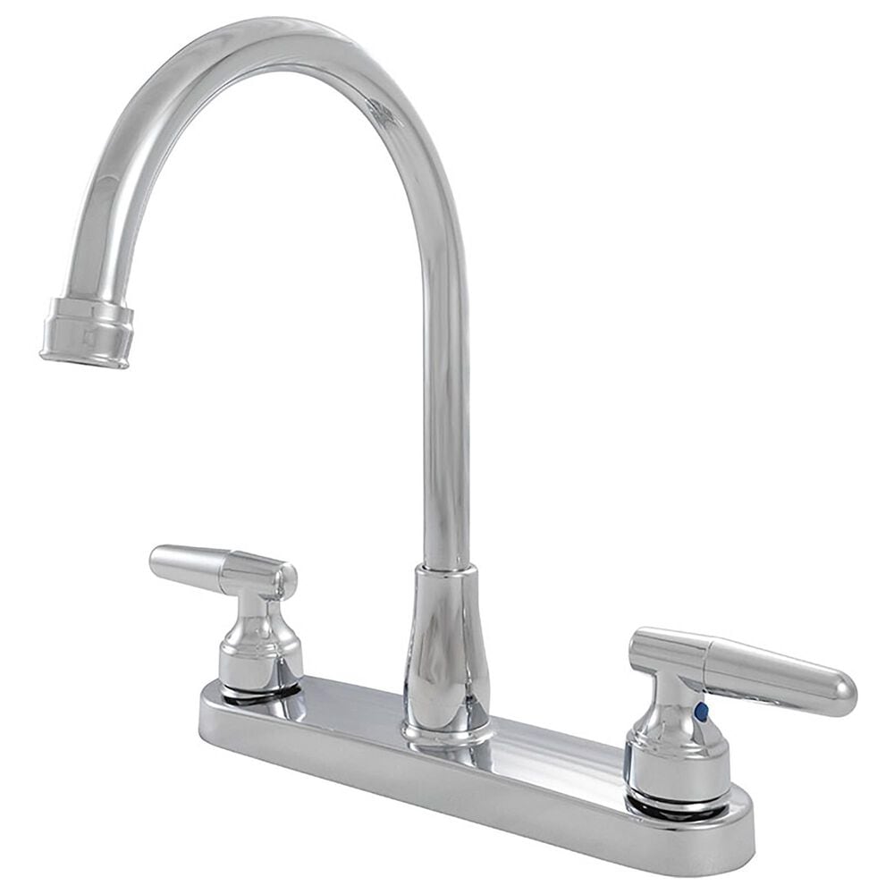 MS International 2-Handle Kitchen Faucet with Side Sprayer in Chrome, , large