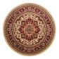 Safavieh Lyndhurst LNH330A 10" Round Ivory/Red Area Rug, , large