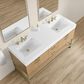 37B Mauri 60" Double Bathroom Vanity with Metal Base in Warm Oak with High-Profile 4" White Composite Stone Top, , large