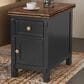 A-America Stormy Ridge End Table in Chickory and Slate Black, , large