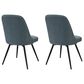 Valor Living Penton Side Chair with Navy Cushion in Black (Set of 2), , large