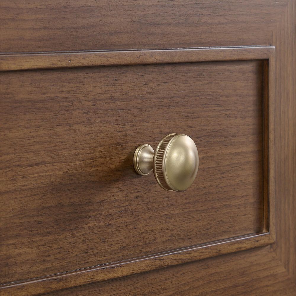 James Martin Vanities Lorelai 36&quot; Single Vanity in Mid-Century Walnut with 3 cm Ethereal Noctis Quartz Top, , large