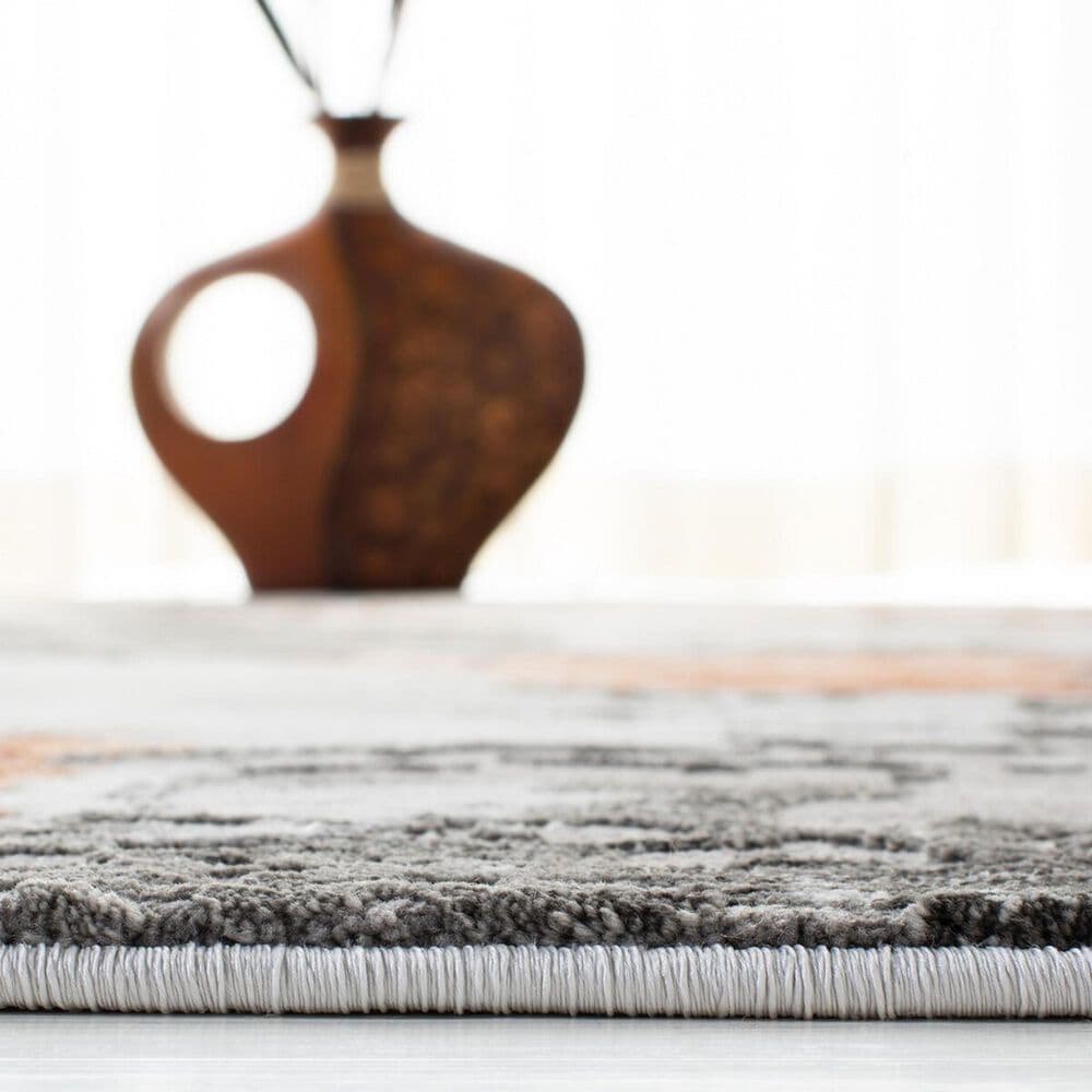 Safavieh Craft CFT820P 6&#39;7&quot; x 9&#39; Grey and Orange Area Rug, , large