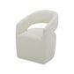Interlochen Contemporary Dining Arm Chair in Polyester Elite Ivory White, , large