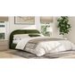 Jennifer Taylor Home Archie Puffy Grounded King Upholstered Platform Bed in Olive Green, , large