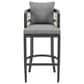 Armen Living Zella Patio Counter Height Bar Stool with Earl Gray Cushion in Gray, , large