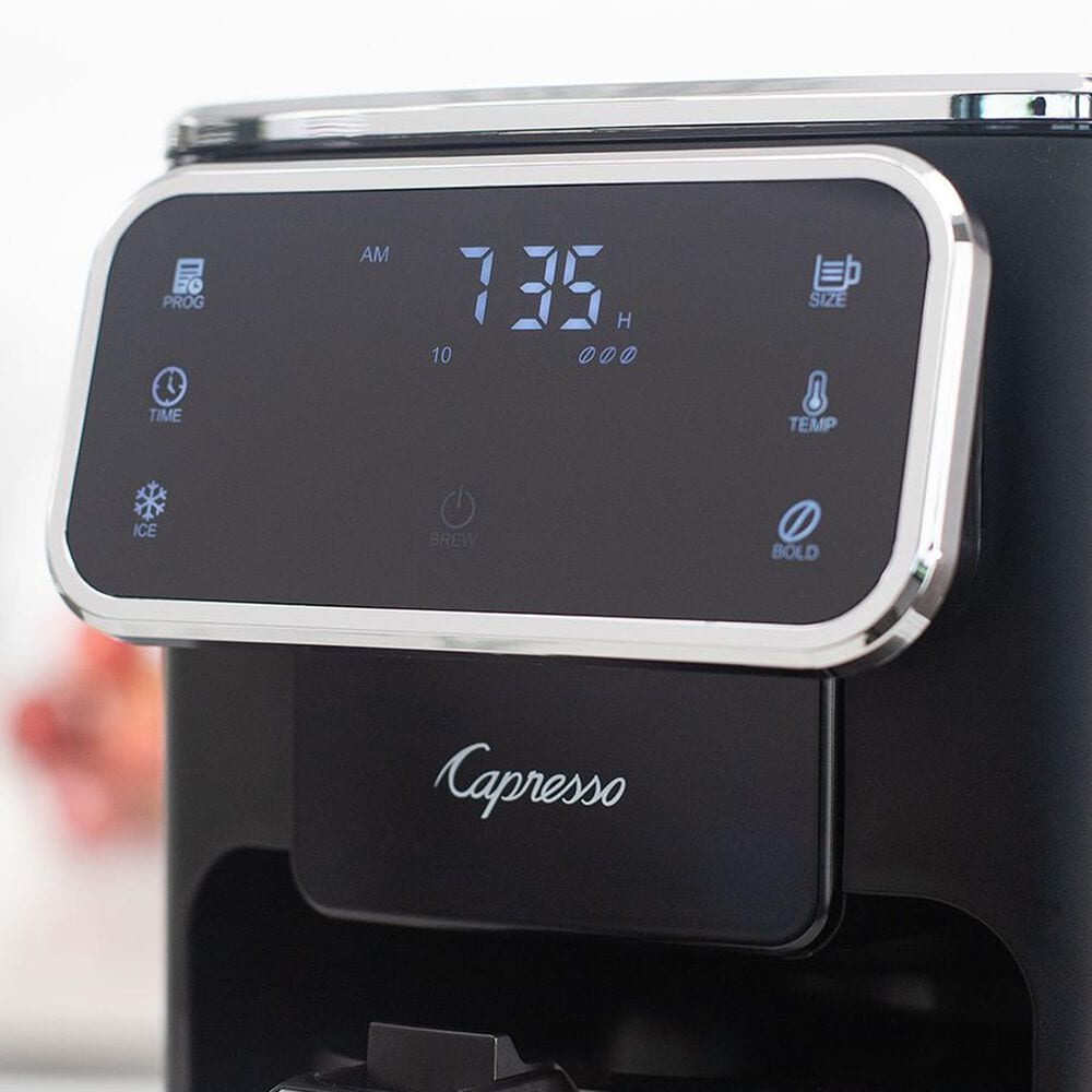 Jura 12-Cup Touchscreen Coffee Maker with Glass Carafe in Black and Stainless Steel, , large
