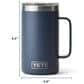YETI Rambler 24 Oz Mug with MagSlider Lid in Rescue Red, , large