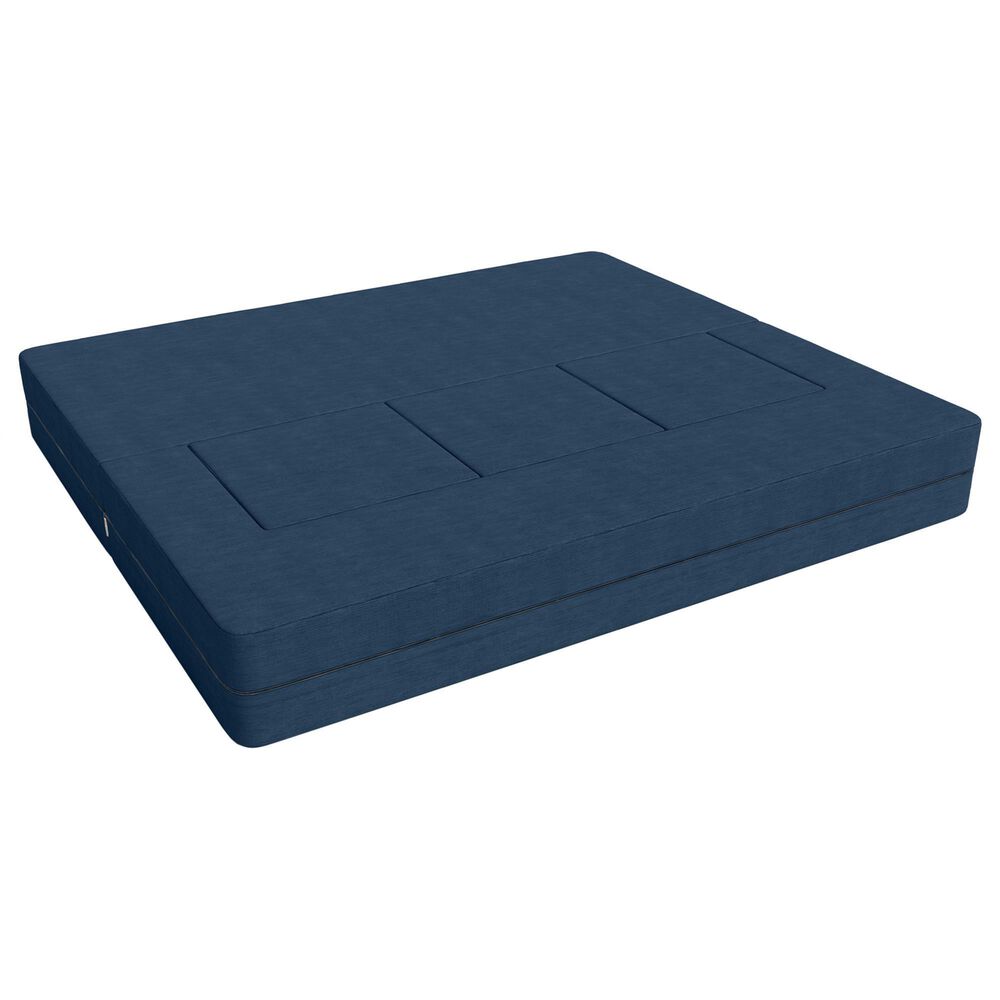 Jaxx Zipline 3-Piece Stationary Convertible Sleeper Sofa in Indigo Velvet, , large