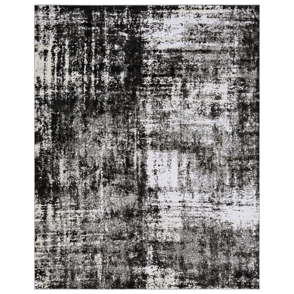 Surya Pepin PEI-1006 7"10" x 11" Charcoal, Black and Cream Area Rug, , large