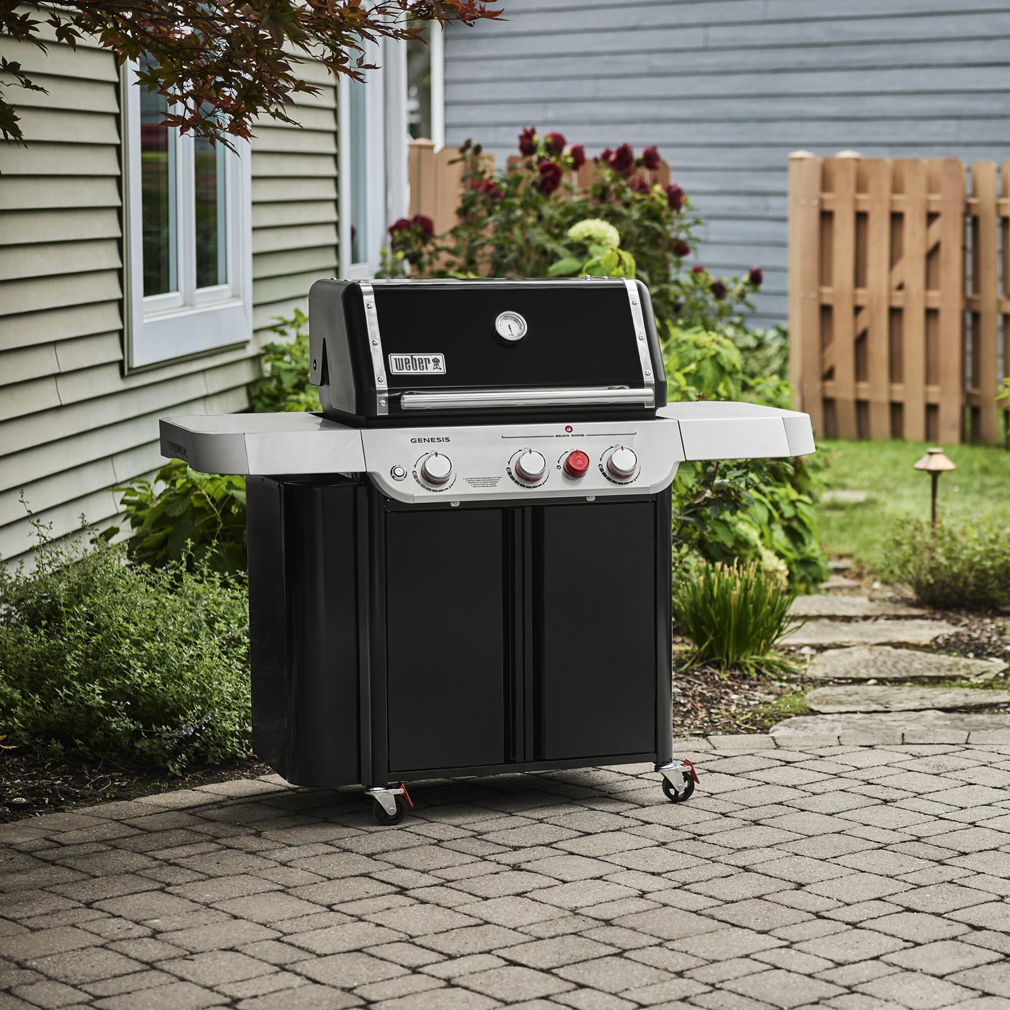 Weber Genesis E 330 3 Burner Natural Gas Grill in Black NFM