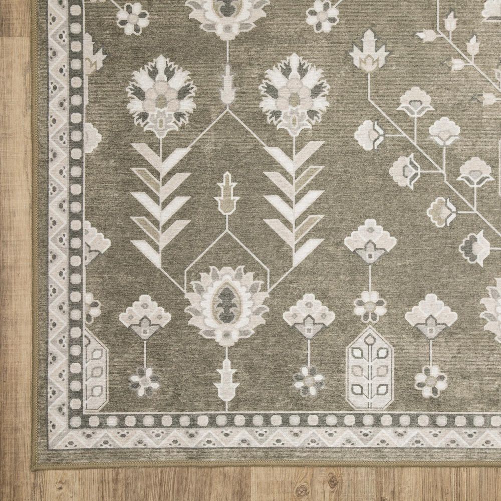 ROW by Oriental Weavers Addison Brown and Ivory 9'10" x 12' Area Rug, , large