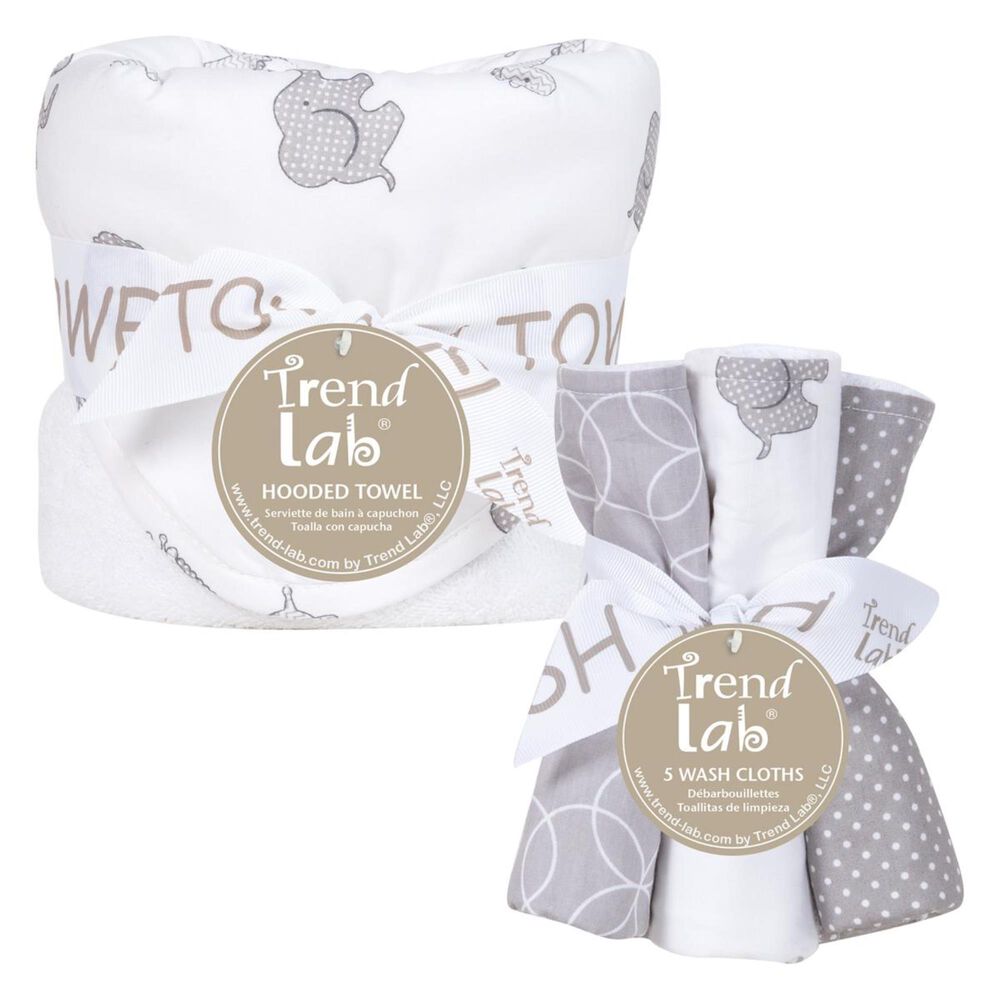 Trend Lab LLC Safari Chevron 6-Piece Hooded Towel and Wash Cloth Set, , large
