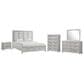 New Heritage Design Fiona 5-Piece Queen Bedroom Set in Mist Gray, , large