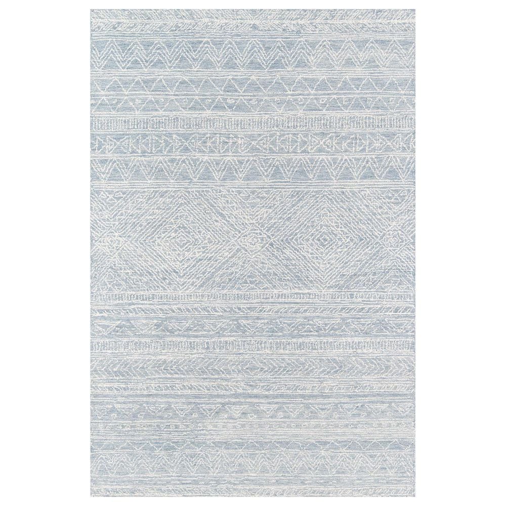 Momeni Mallorca 9" x 12" Light Blue Area Rug, , large