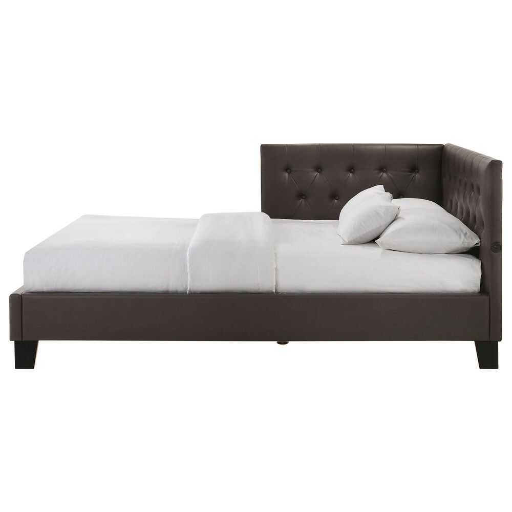 Mayberry Hill Julesburg Corner Full Platform Bed in Rich Brown, , large