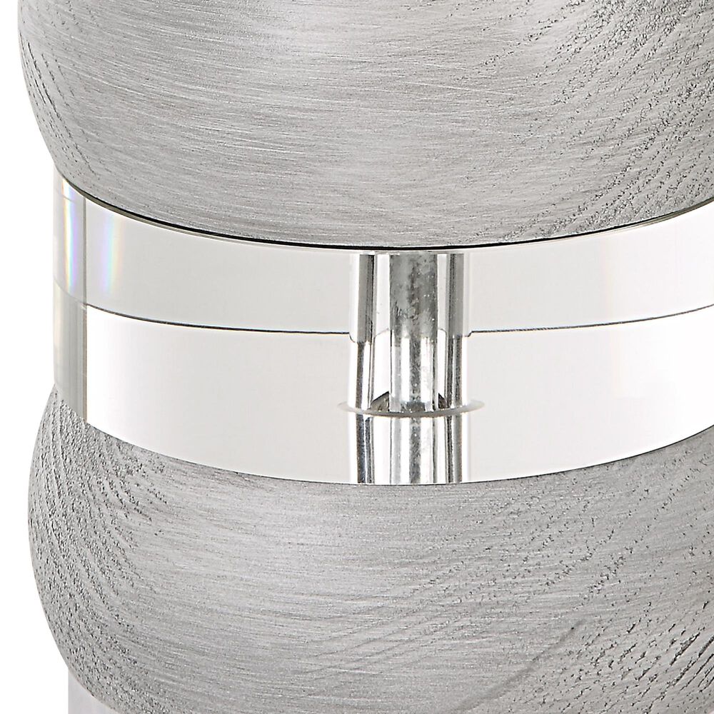 Uttermost Band Together Table Lamp in White Crystal and Brushed Nickel, , large