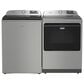 Maytag 5.3 Cu. Ft. Smart Pet Pro Top Load Impeller Washer and 7.4 Cu. Ft. Gas Smart Top Load Dryer Laundry Pair in Classic Silver, , large