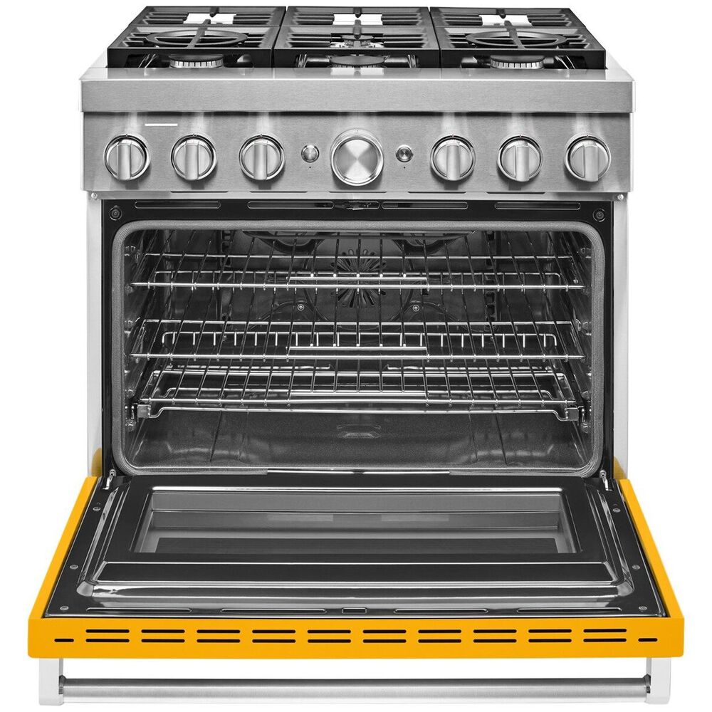 KitchenAid 5.1 Cu. Ft. Freestanding Dual Fuel Range with True Convection in Yellow Pepper, , large