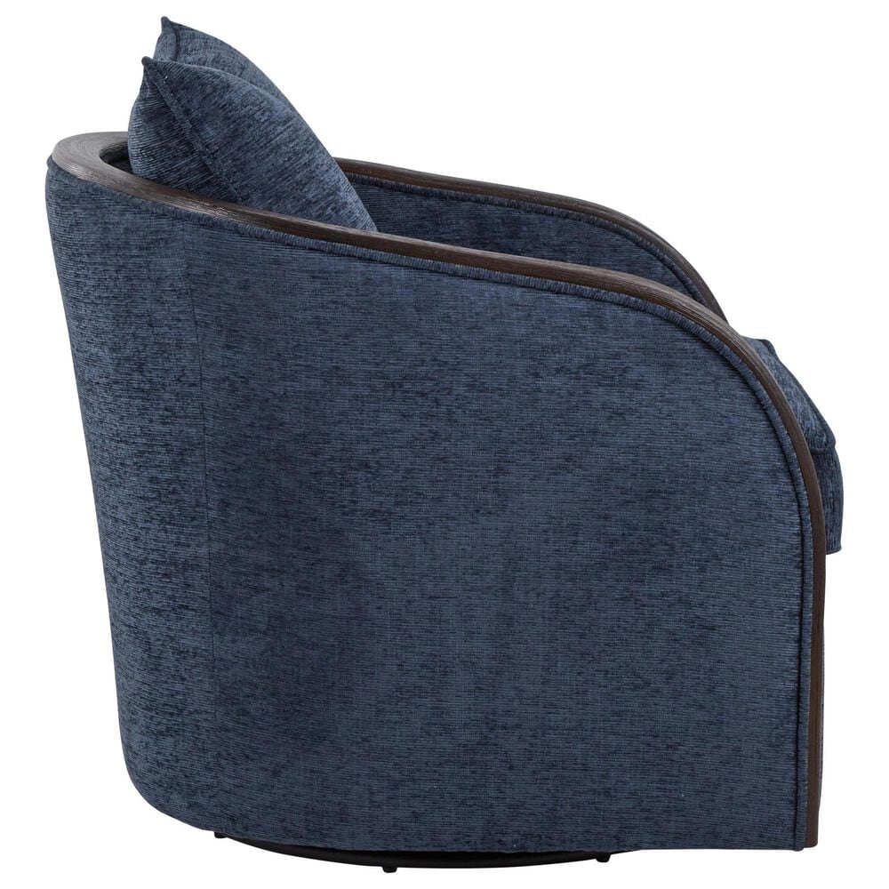 LumiSource Gemma Swivel Accent Chair in Blue Indigo, , large