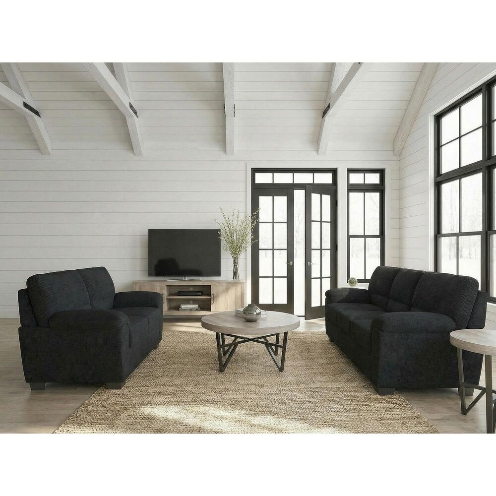 Ashley SimpleJoy, Deanlee and Aniela 7-Piece Living Room Set in Onyx, , large