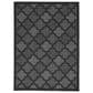 Nourison Easy Care 2" x 4" Charcoal and Black Indoor/Outdoor Area Rug, , large