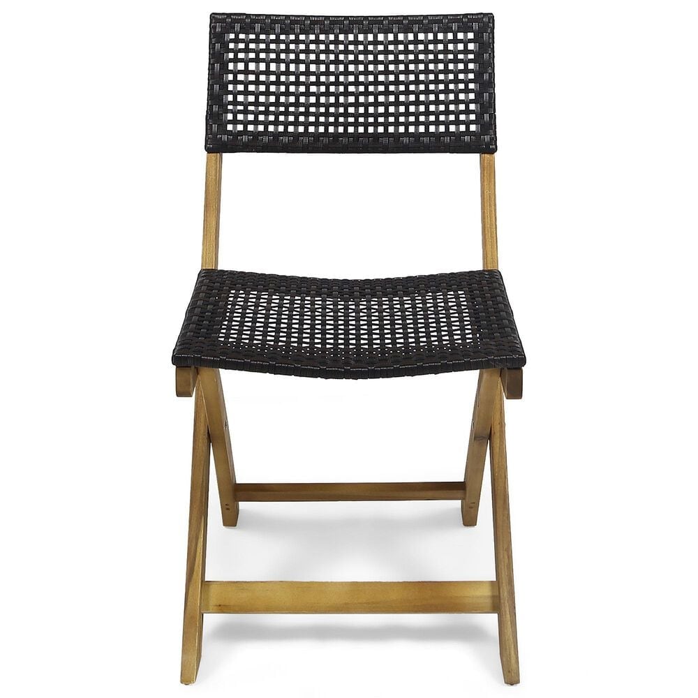 Hearth and Haven Hillside 3-Piece Outdoor Bistro Set in Brown and Black, , large