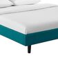 Modway Anya Fabric Full Platform Bed in Beige, , large