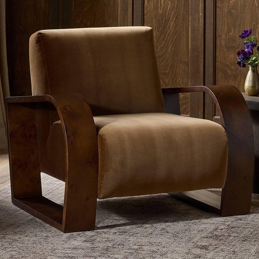 Four Hands Montez Accent Chair in Surrey Ochre, , large