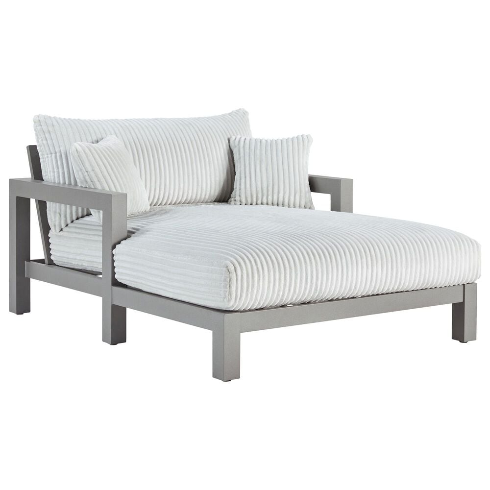 Ashley Moonlight View Outdoor Chaise Lounge in Gray, , large
