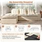 HOMLUX 2-Piece Left Facing Sectional with Chaise in Beige, , large