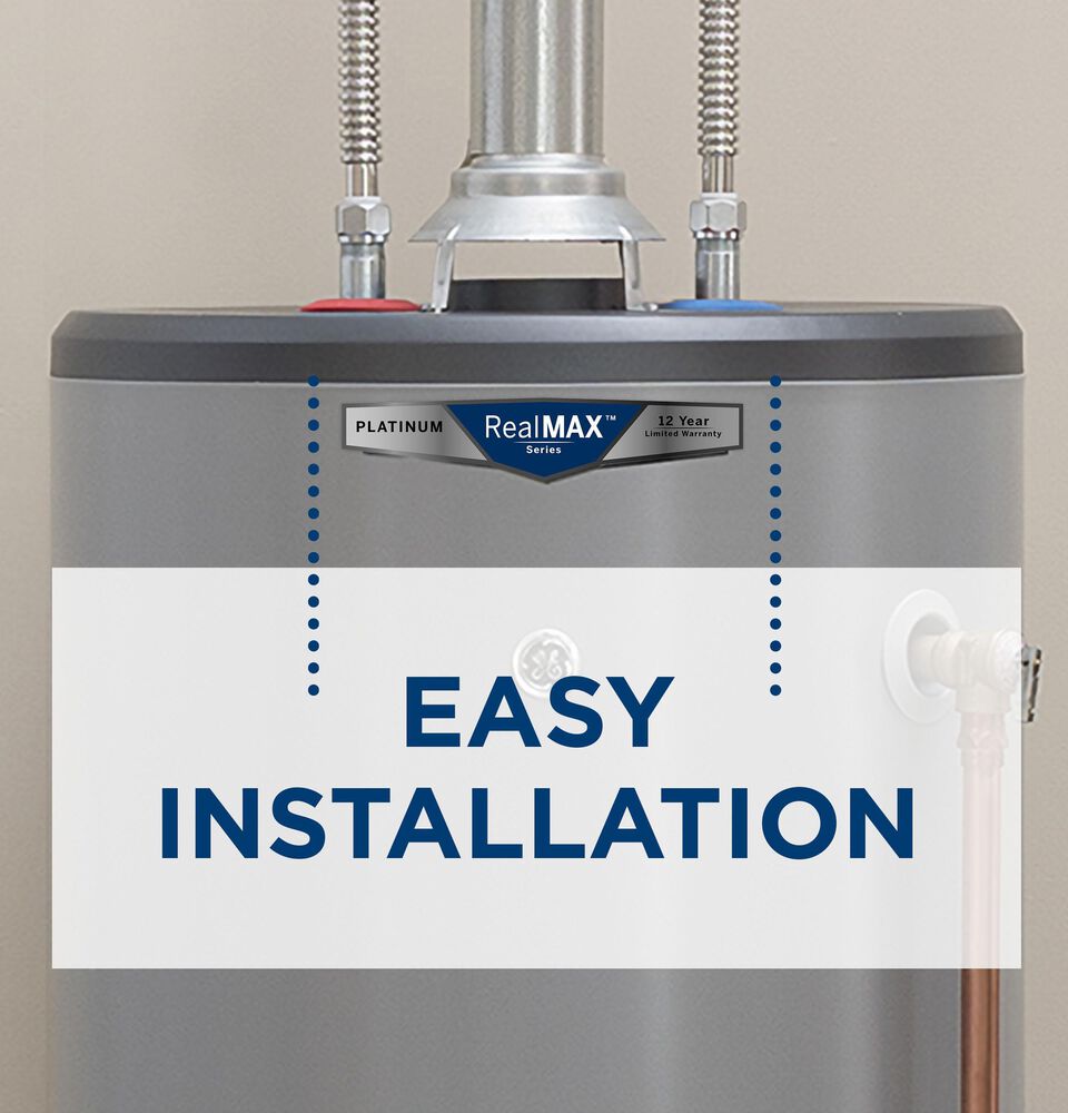 GE Appliances RealMAX Choice 40-Gallon Short Natural Gas Atmospheric Water Heater, , large