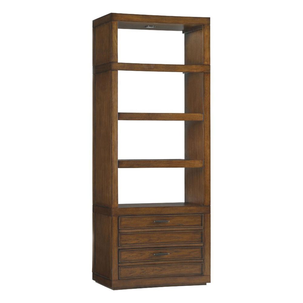 Sligh Longboat Key Crystal Sands Bookcase in Hickory, , large