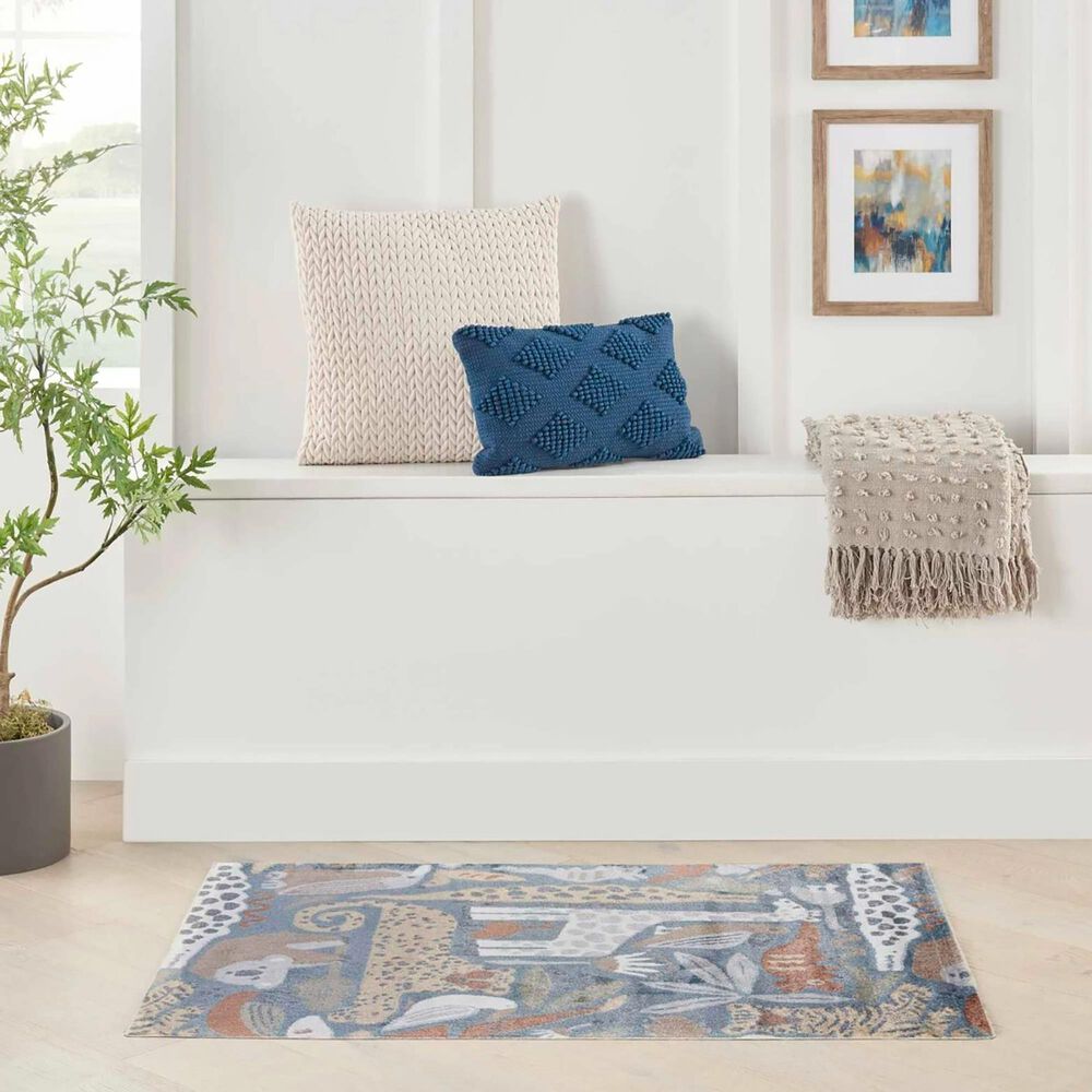 Nourison Astra Machine Washable 3&#39;3&quot; x 5&#39; Multicolor Kids Rug, , large