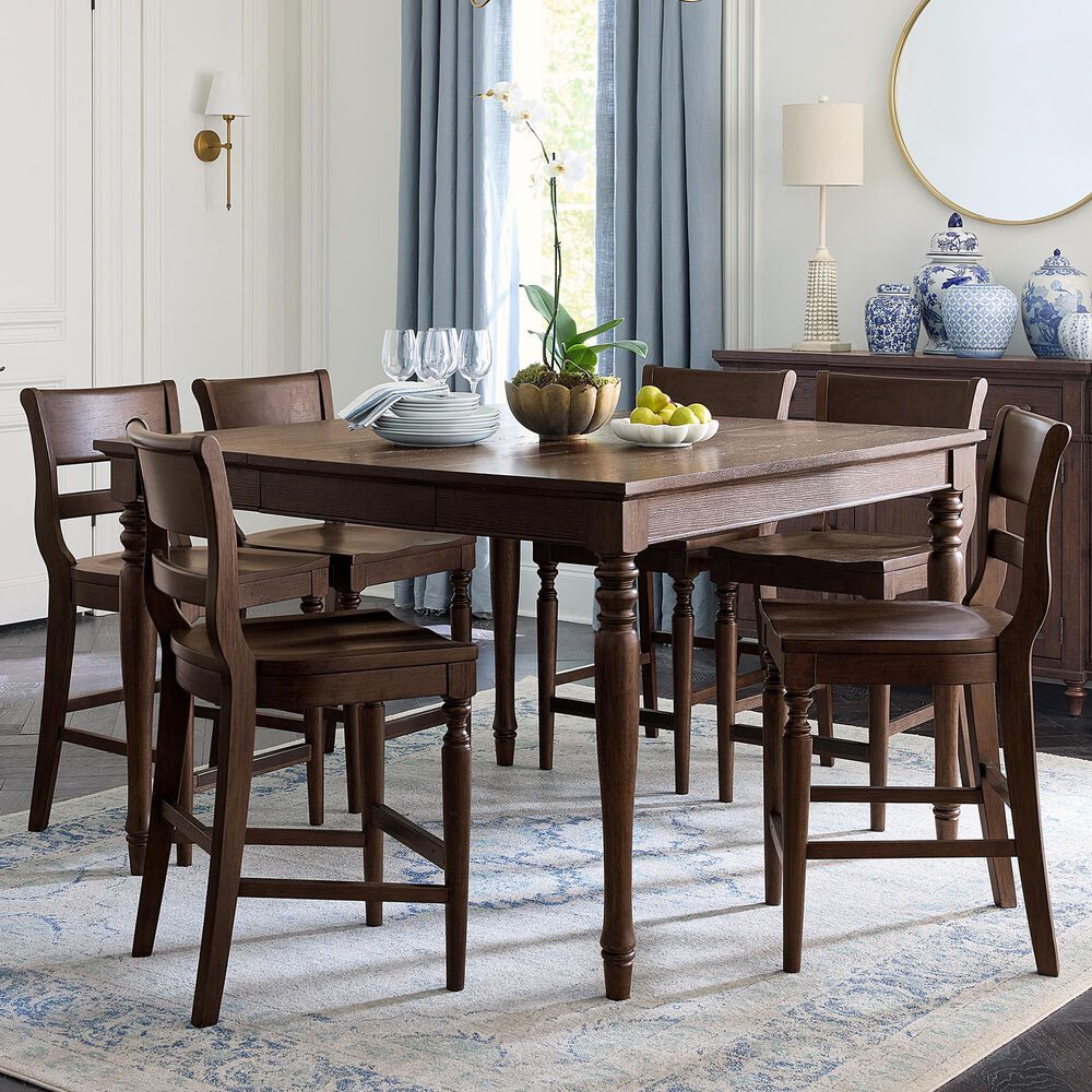 Riva Ridge Cambridge 7-Piece Counter Height Dining Set in Classic Cherry, , large