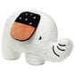 Lambs and Ivy Patchwork Jungle Pillow Elephant Stuffed Animal Toy in White, , large