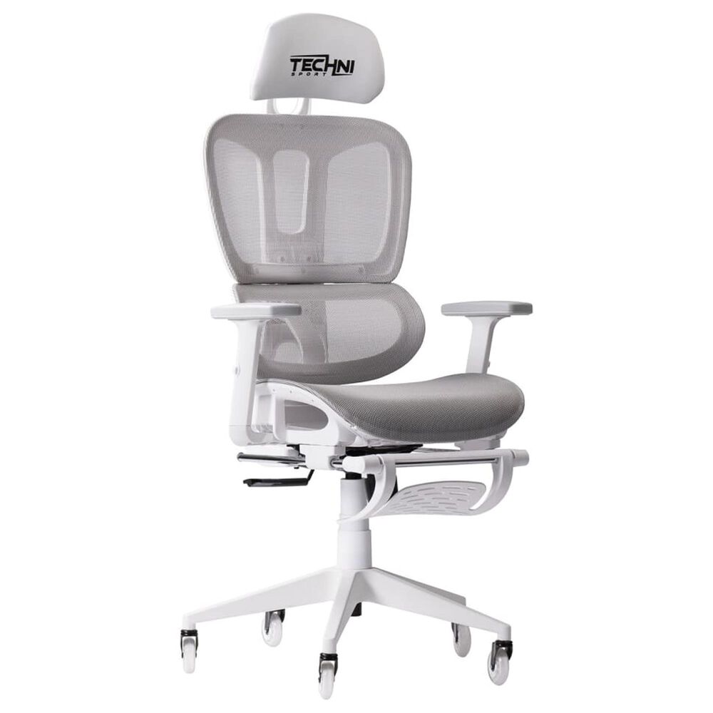 Techni Sport AirFlex 2.0 Gaming Chair in White and Light Grey, , large