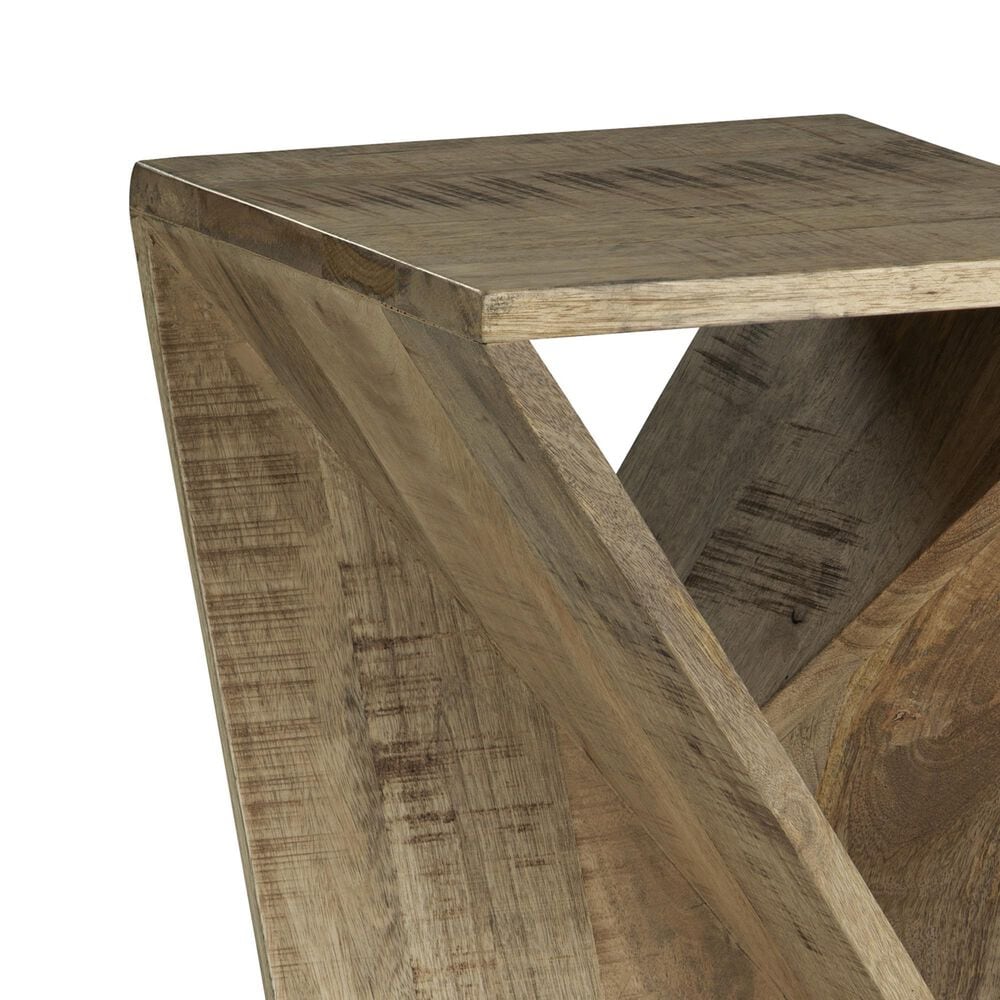 Ashley Zalemont Accent Table in Distressed Brown, , large