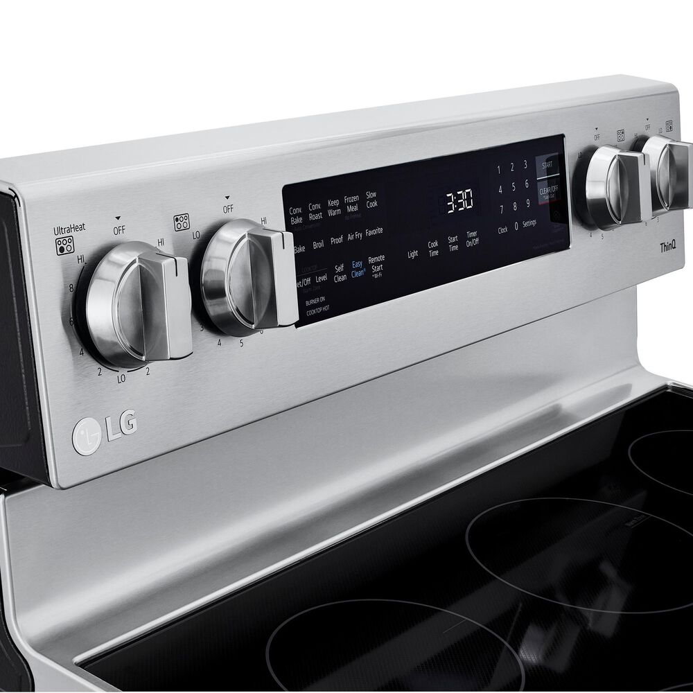 LG 6.3 Cu. Ft. Smart Wi-Fi Enabled True Convection InstaView Electric Range with Air Fry in Stainless Steel, , large