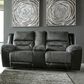 Signature Design by Ashley Earhart Manual Reclining Loveseat with Console in Slate, , large