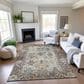 Dalyn Rug Company Silk Road Chocolate, Ivory, Gold, Copper, Blush, Aloe and Wheat 9" x 12" Area Rug, , large