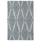 Safavieh Micro-Loop 4" x 6" Light Blue and Charcoal Area Rug, , large