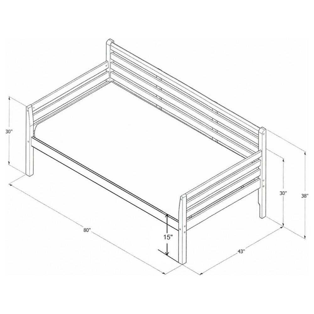 Kodiak Boho Twin Daybed with Pop Up Trundle in Rustic Walnut, , large